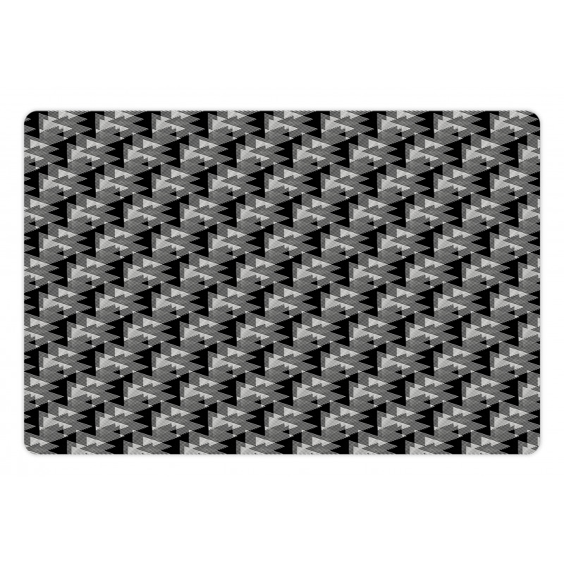 Modern Monochrome Optical Pet Mat