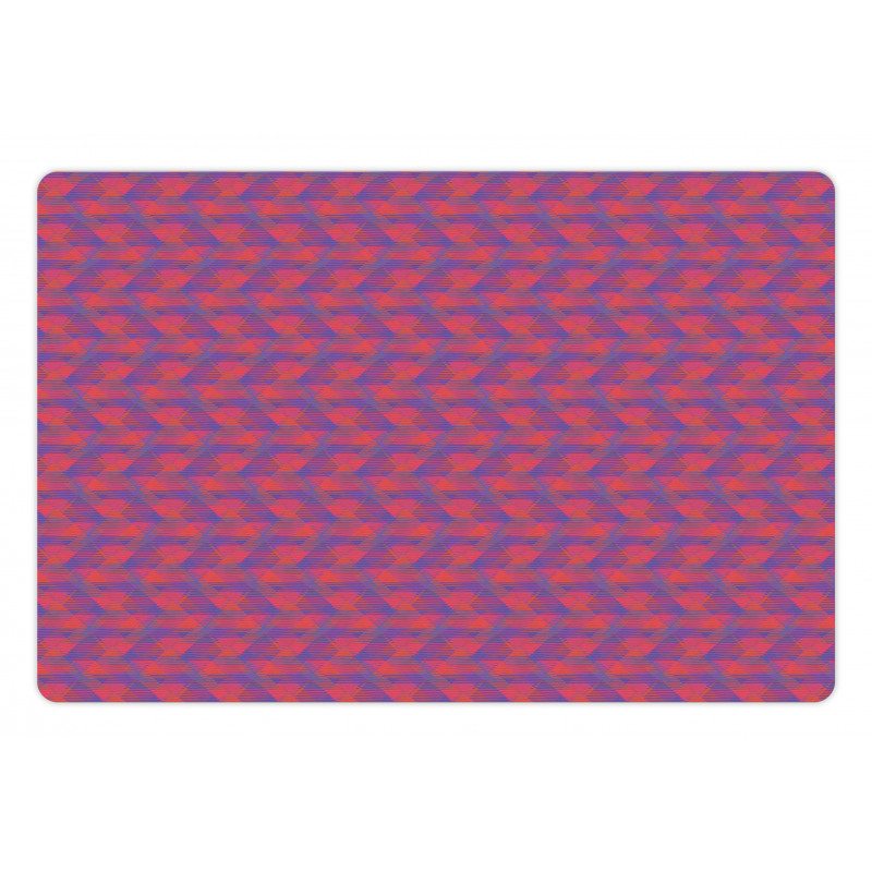 Sketchy Geometric Triangles Pet Mat