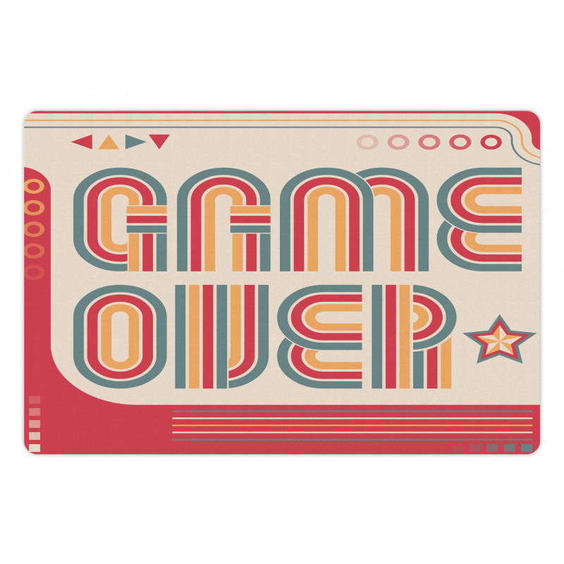 Vintage Game over Screen Pet Mat