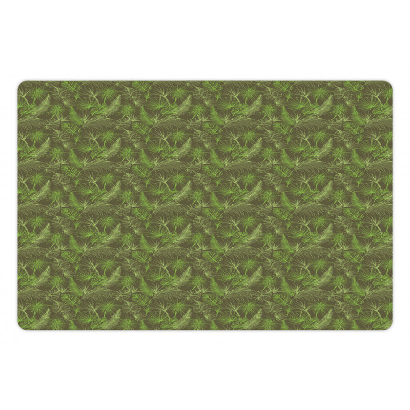 Palm Trees Leaves Pet Mat