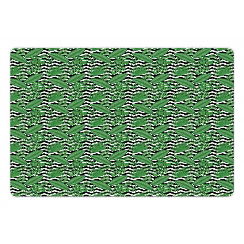 Leaves on Zigzags Pet Mat