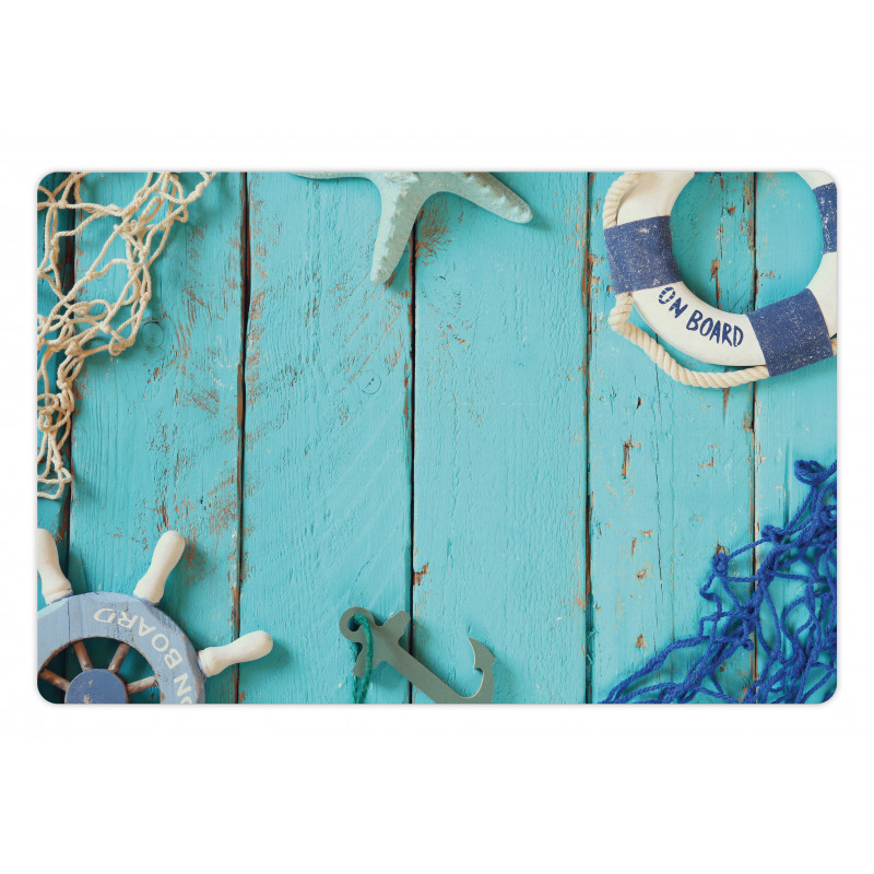 Nautical Ocean Scenery Pet Mat