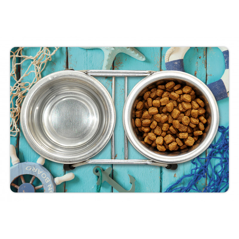 Nautical Ocean Scenery Pet Mat