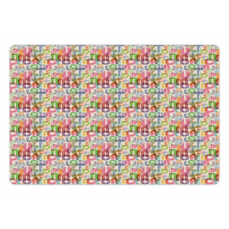 Energetic ABC Silhouettes Pet Mat