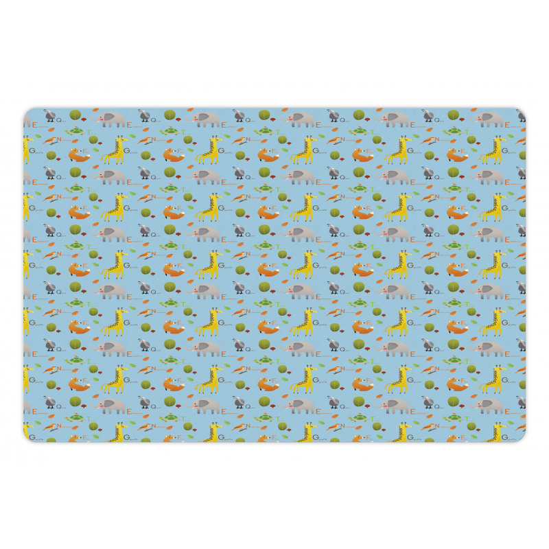 Animals with Letters Pet Mat