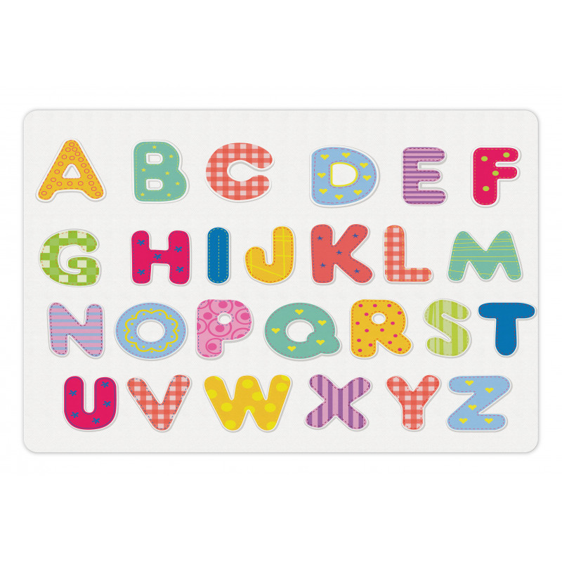 Colorful Printed Letters Pet Mat