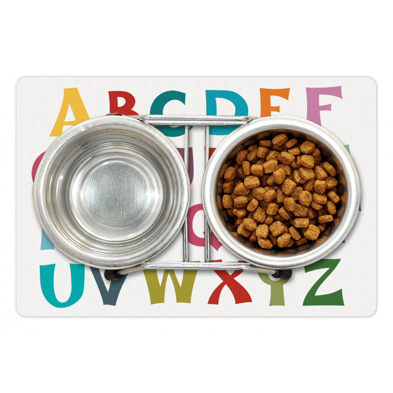 Basic Colorful Letters Pet Mat