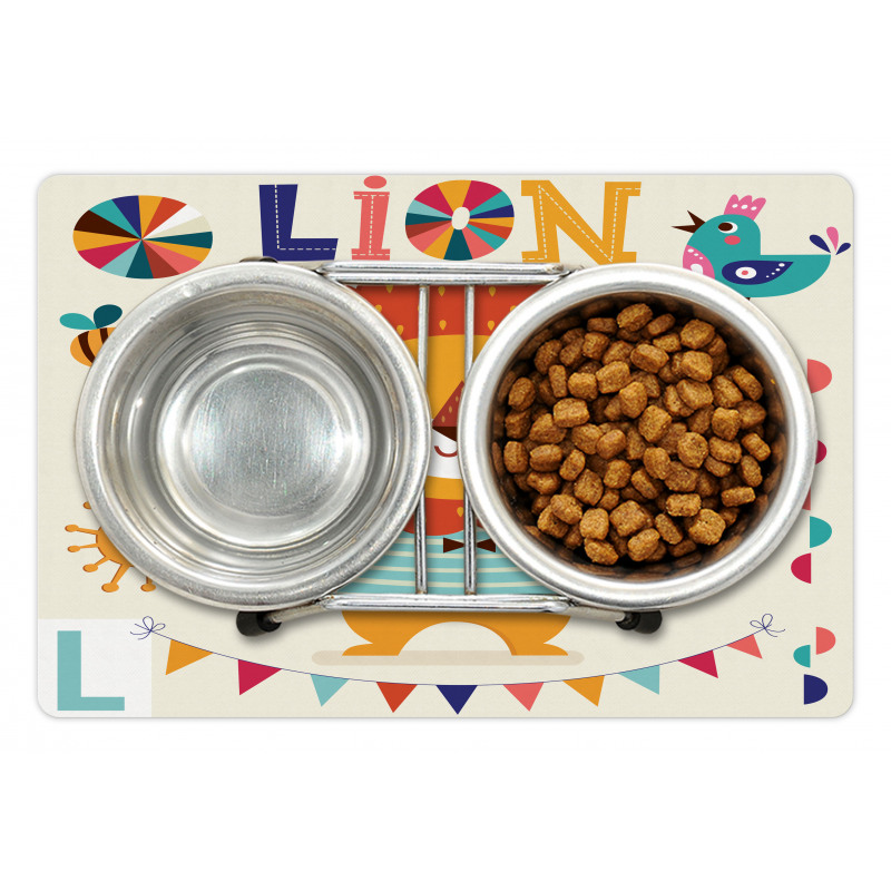 Cartoon Letters Lion for L Pet Mat