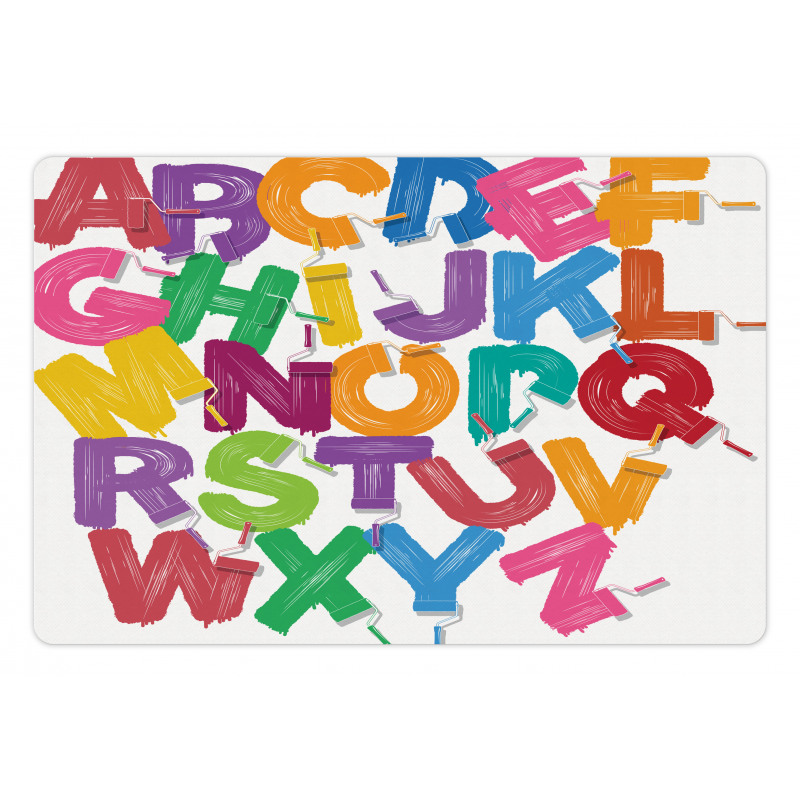 Gouache Brush Letters Pet Mat