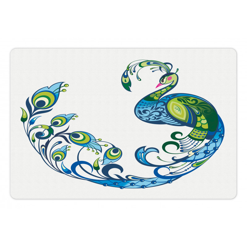 Colorful Peacock Tropic Pet Mat