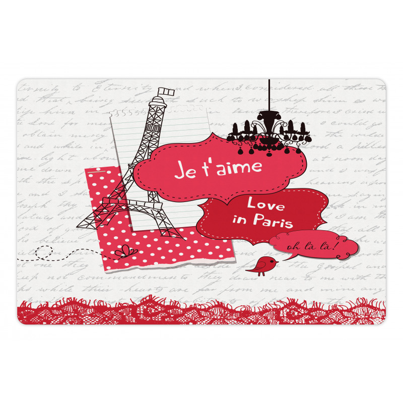 Je T'aime in Paris Pet Mat