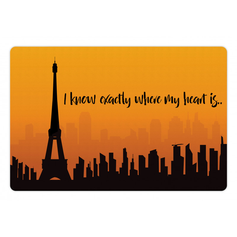 City Skyline Lettering Pet Mat