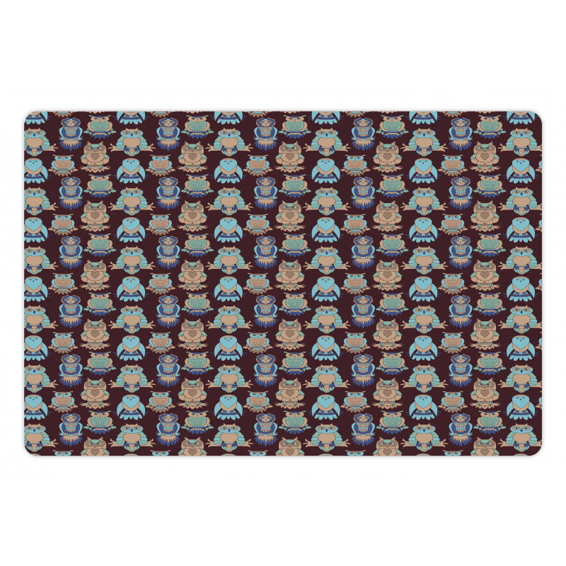 Abstract Pastel Birds Pet Mat