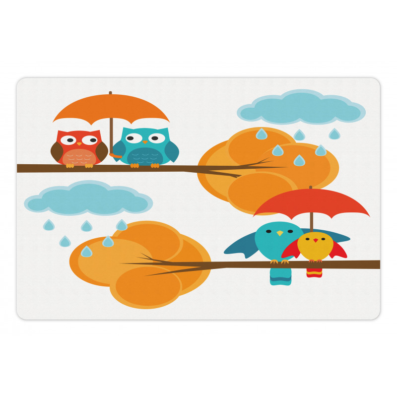 Autumn Cloud Bird Cartoon Pet Mat