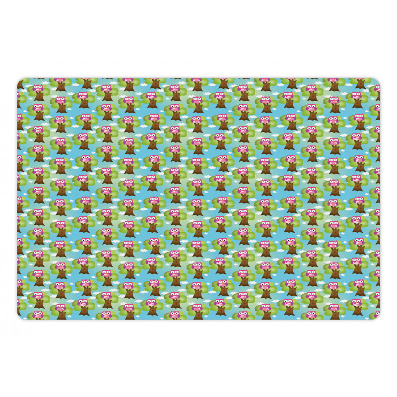 Modern Cartoon of Birds Pet Mat