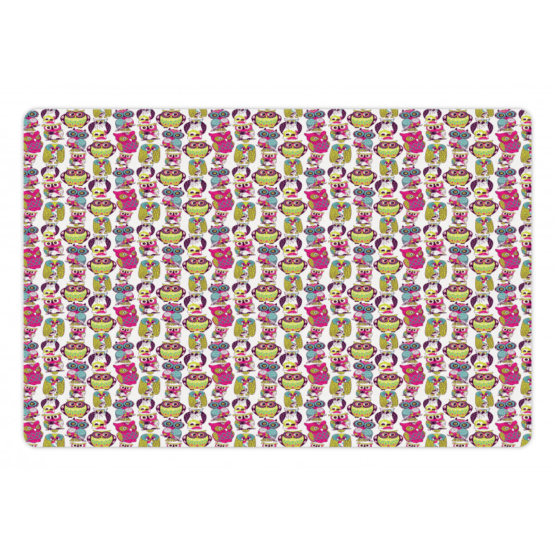 Colorful Floral Motifs Pet Mat