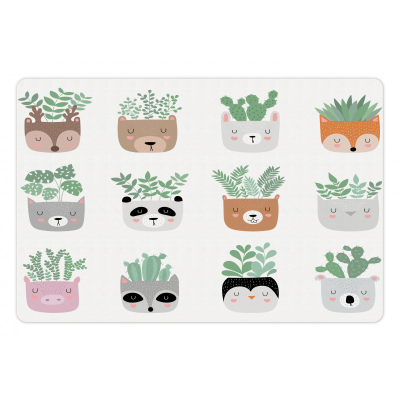 House Plant in Animal Pots Pet Mat