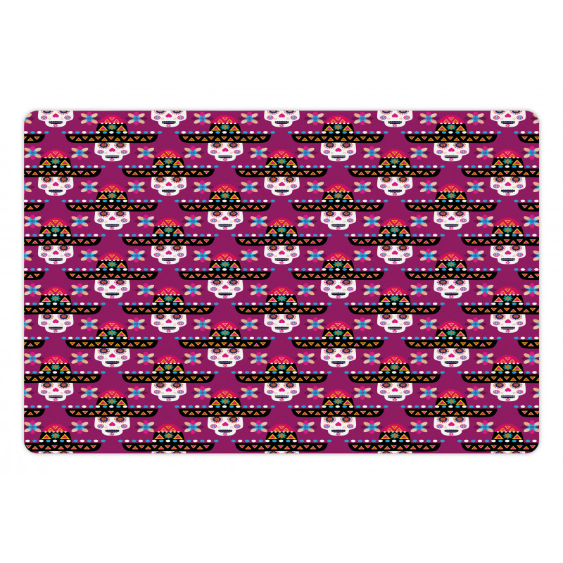 Mexican Ornate Skull Pet Mat