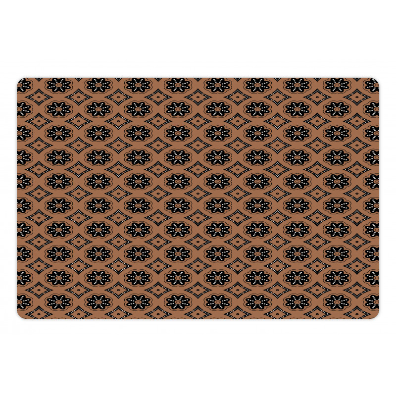 Geometric Floral Folk Pet Mat