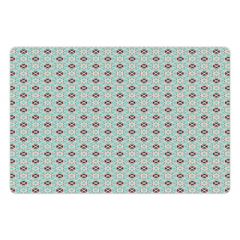 Floral Tile Like Motif Pet Mat