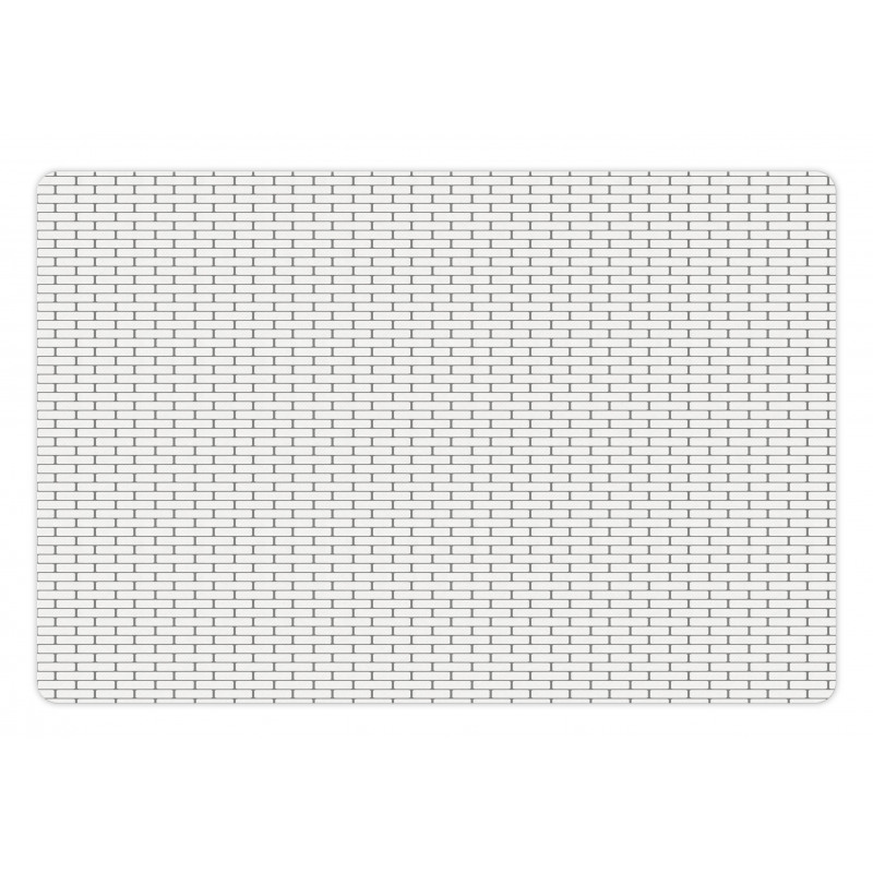 Monotone Street Wall Pattern Pet Mat