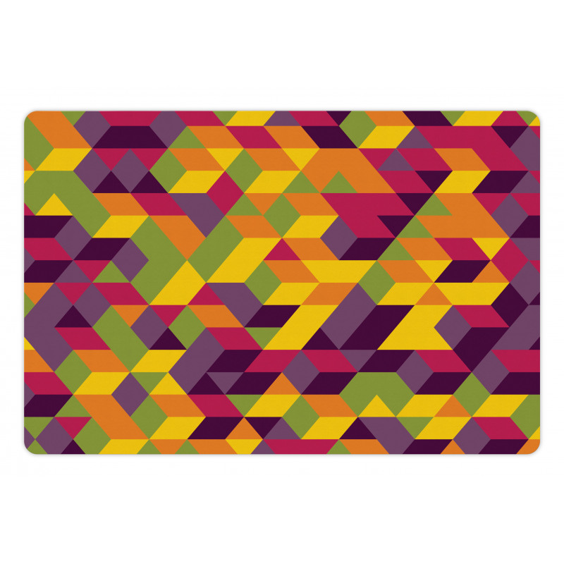 Modern Colorful Repetition Pet Mat