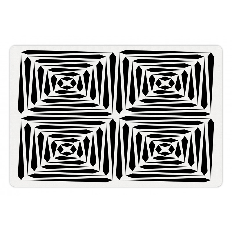 Monochromatic Stripes Art Pet Mat