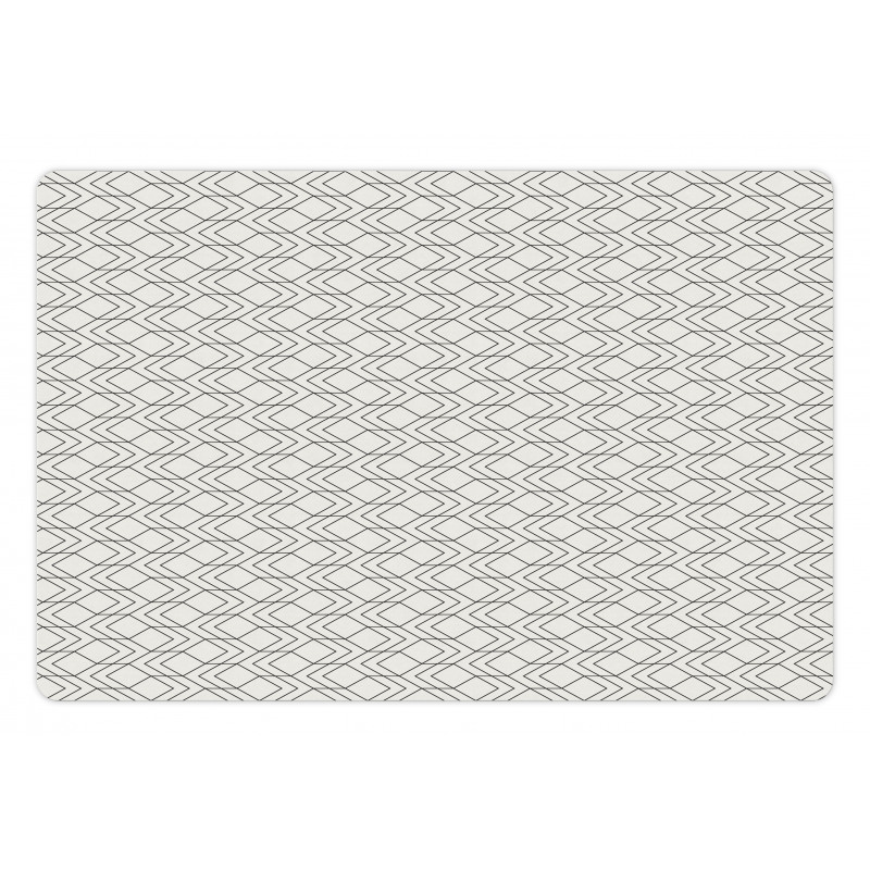 Modern Zigzags Pattern Pet Mat