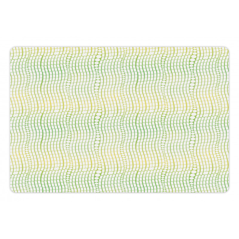 Vertical Waves Polka Dots Pet Mat