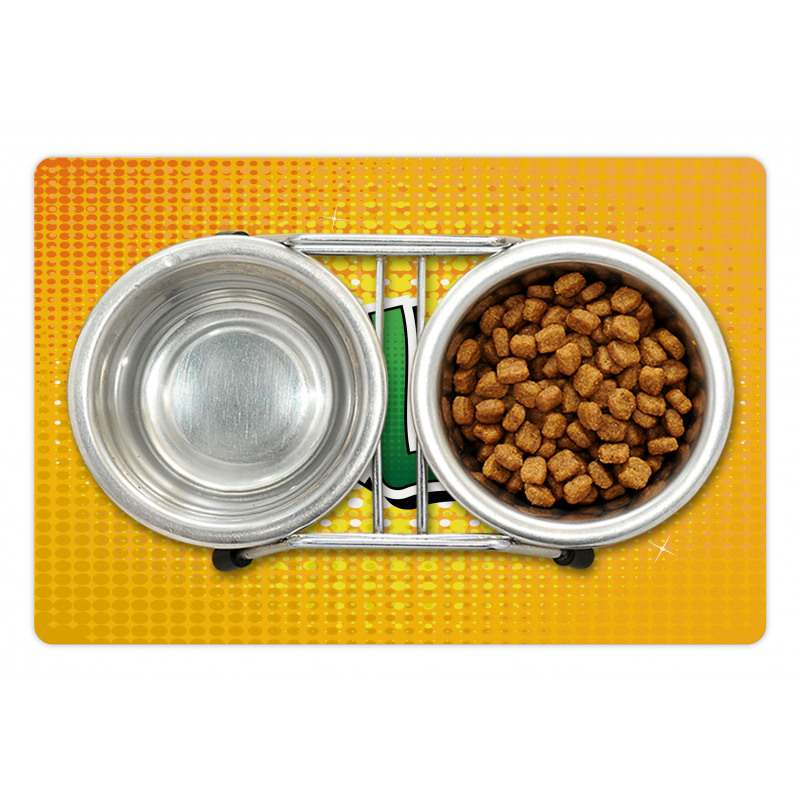 Comic Book Style Wording Pet Mat