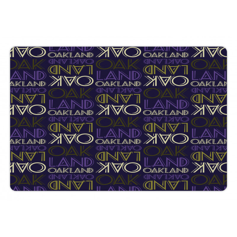 Repeating Modern Lettering Pet Mat