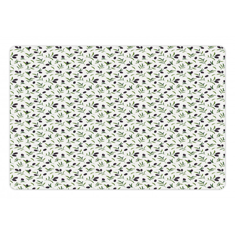 Botanical Branches Leaves Pet Mat