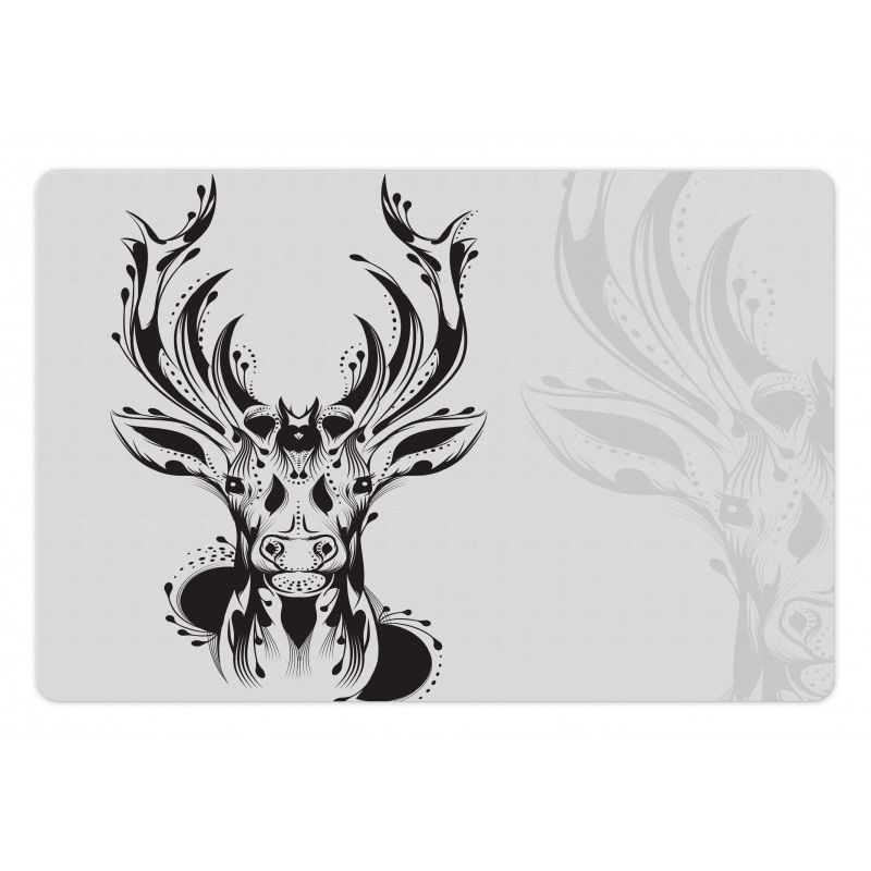 Tribal Deer Shadow Art Pet Mat