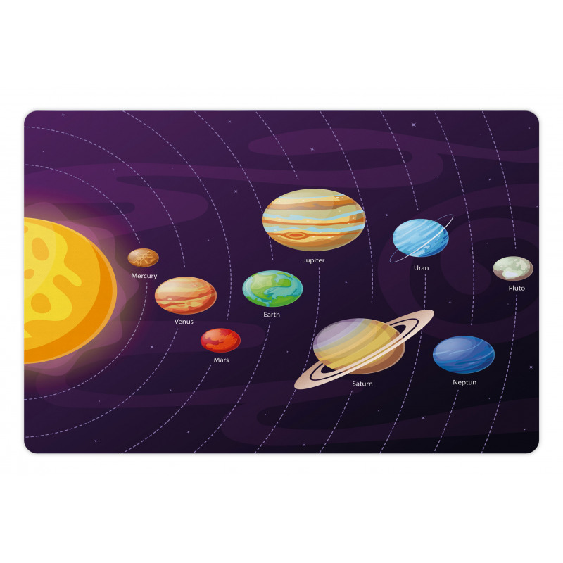 Planets Planetary Orbits Pet Mat