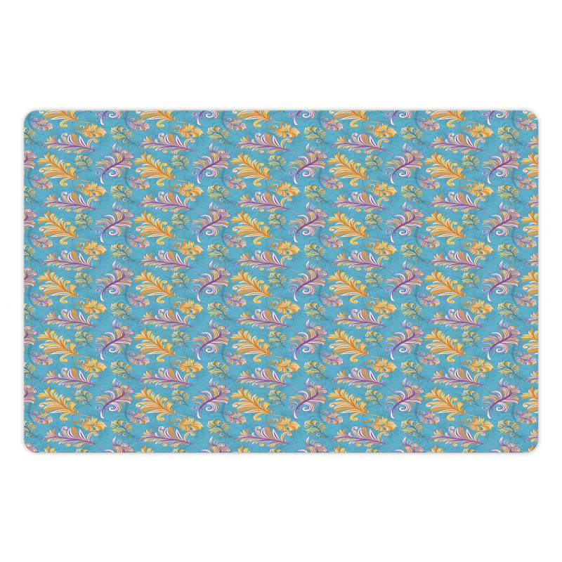 Abstract Bird Plumage Pet Mat