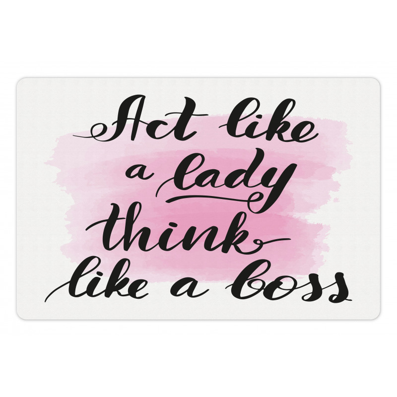 Act Like a Lady Lettering Pet Mat