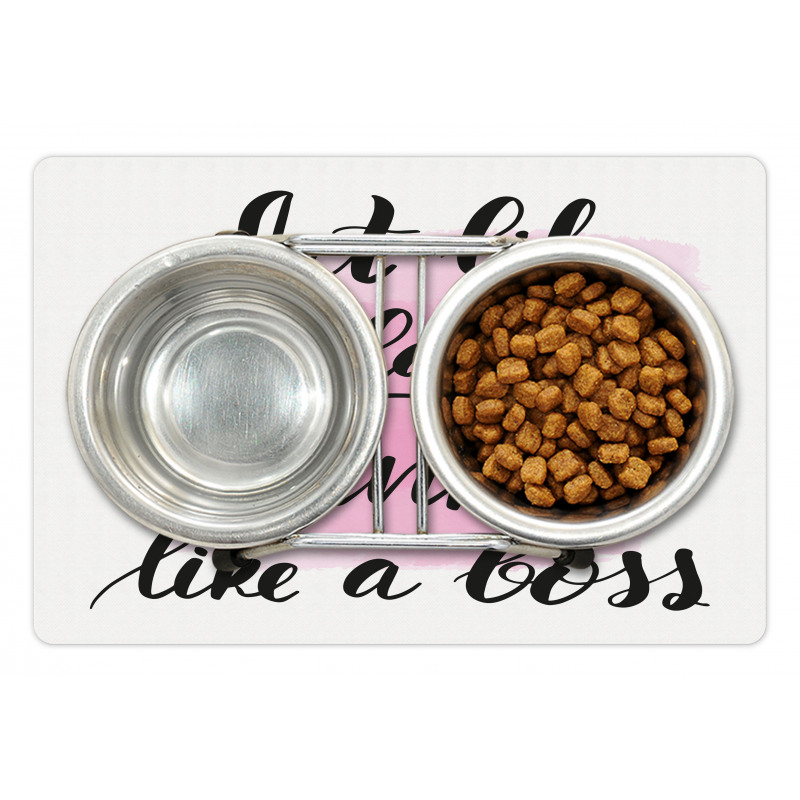 Act Like a Lady Lettering Pet Mat