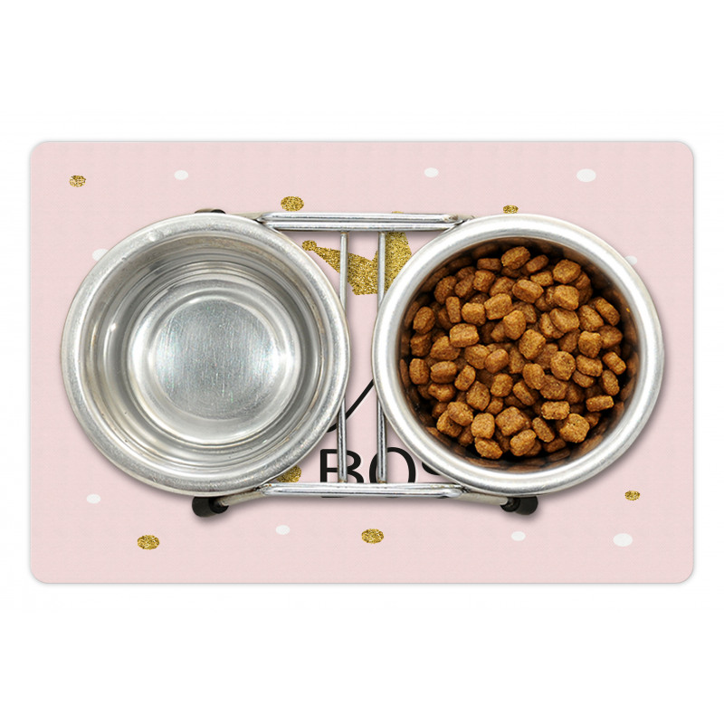 Dots Crown and Text Pet Mat