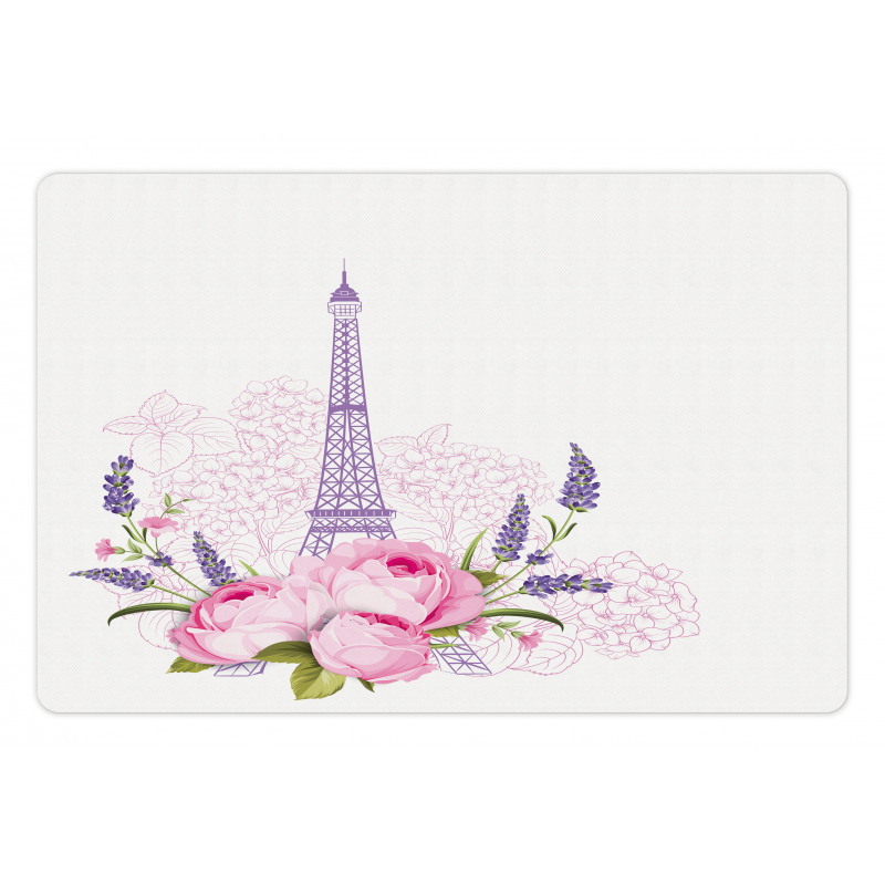 Spring Flora Eiffel Tower Pet Mat