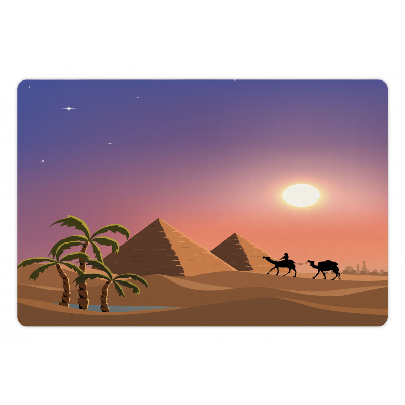 Caravan Camels Desert Scene Pet Mat