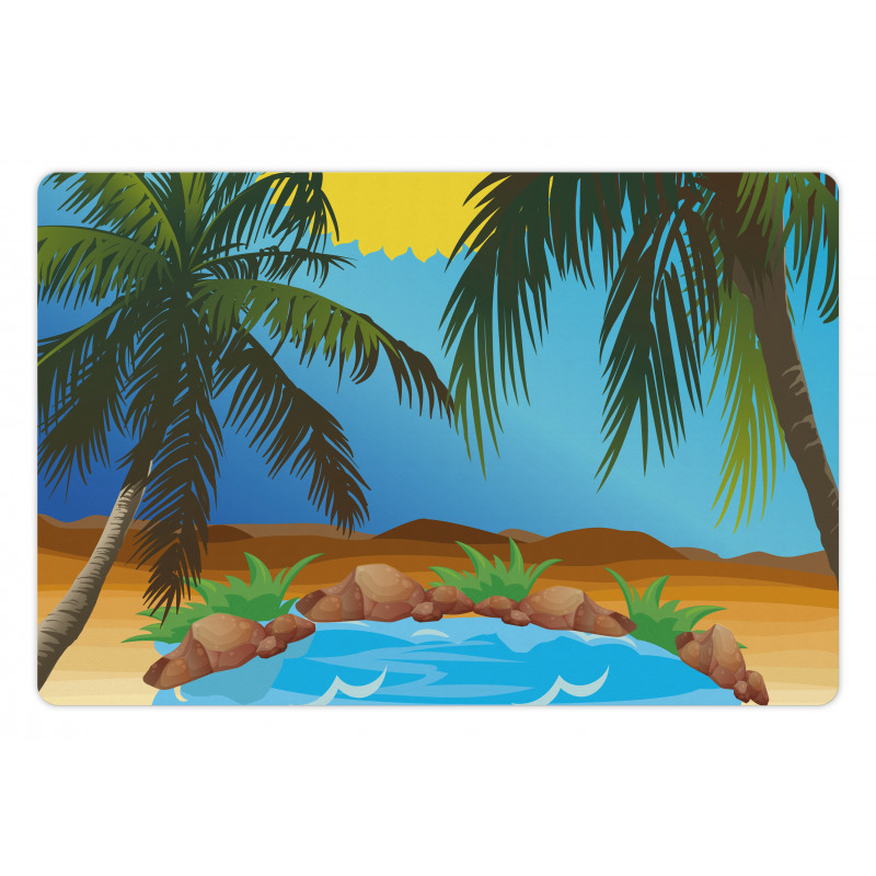 Big Palm Leaves Wild Outdoors Pet Mat