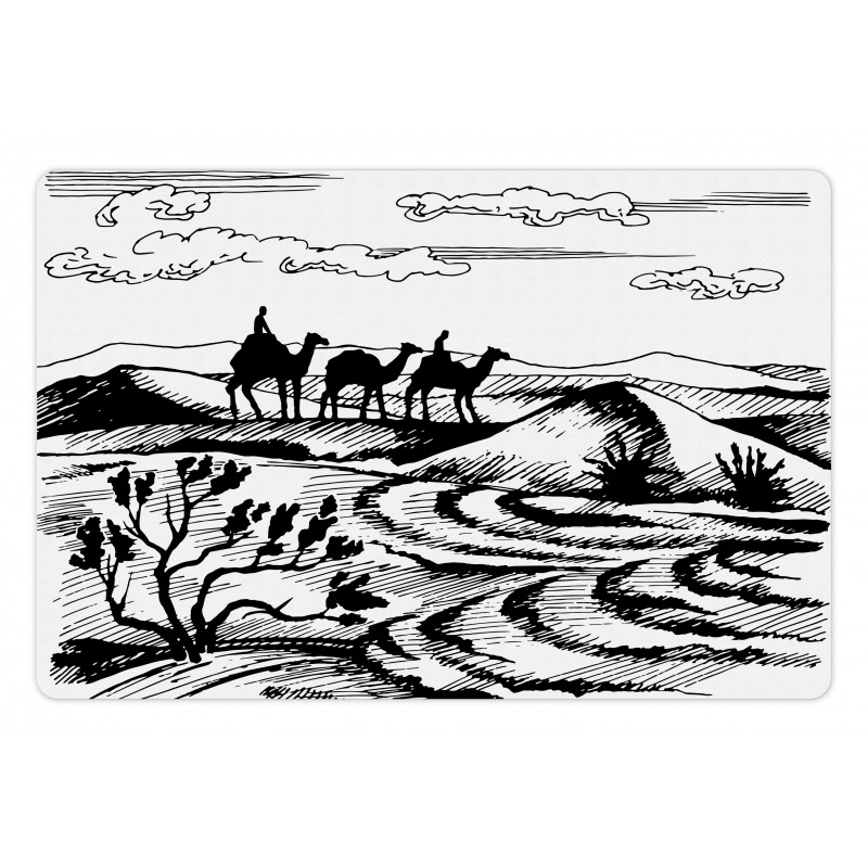 Sketchy Camel Caravan Pet Mat