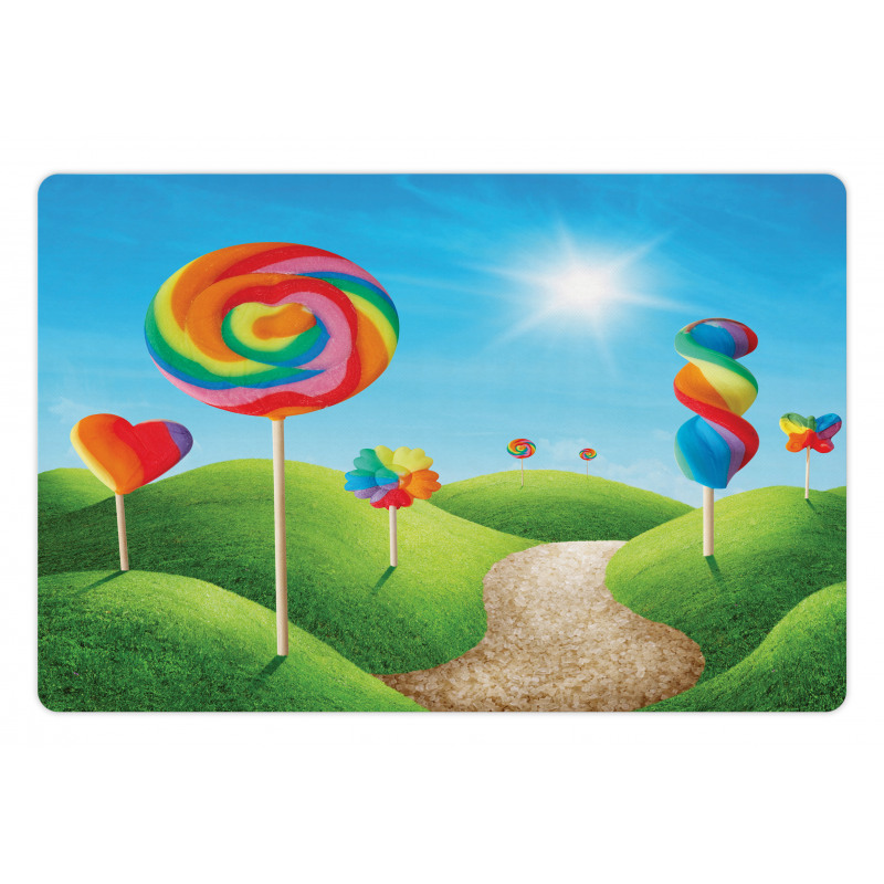 Candy Land Lollipops Pet Mat