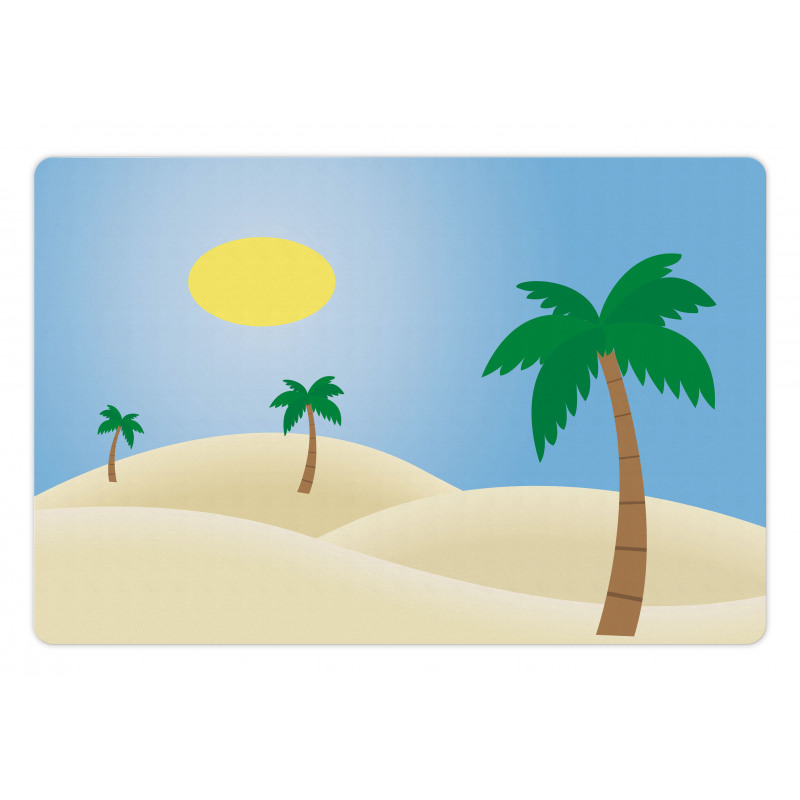 Palm Trees and a Sunny Sky Pet Mat