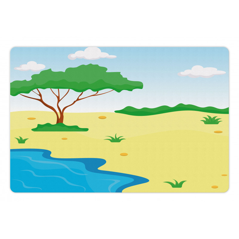 Cartoon Style Little Pond Pet Mat