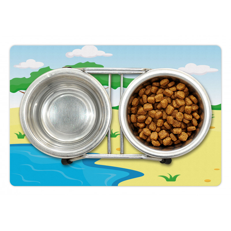 Cartoon Style Little Pond Pet Mat