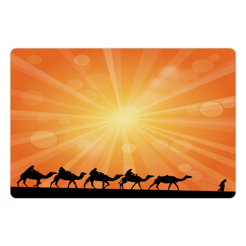 Sunburst Effect and Camels Pet Mat