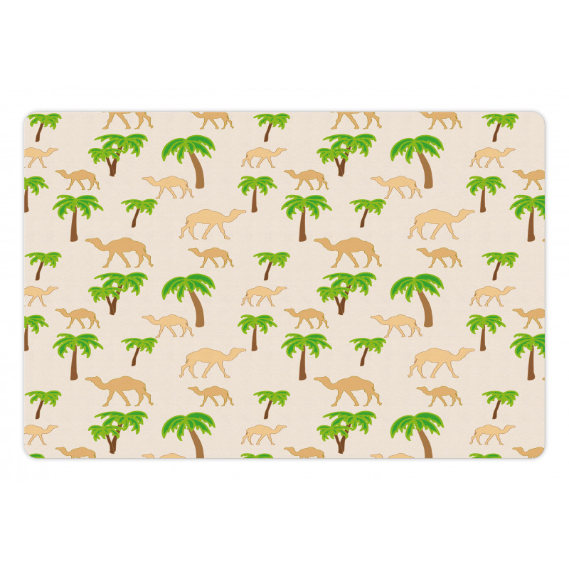 Repeating Camels and Palms Pet Mat