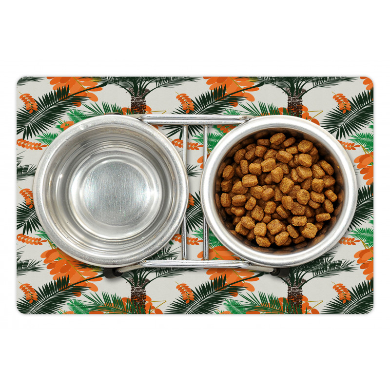 Date Palm Tree with Leaves Pet Mat