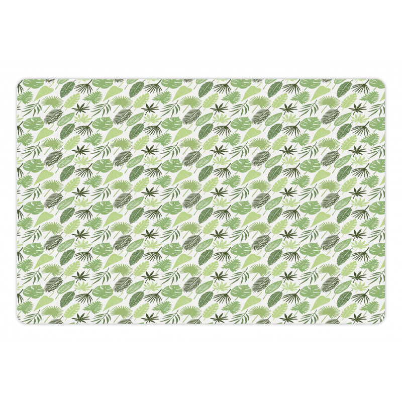 Hand Drawn Leaves Art Pet Mat